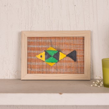 Phulkari Embroidered Wall Art Design 4