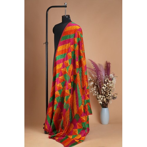 Bagh Multicoloured Phulkari Dupatta