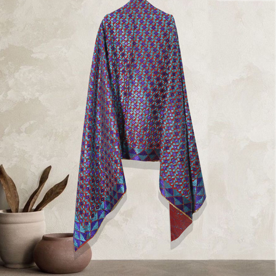 Multicolour Phulkari Chinon Dupatta